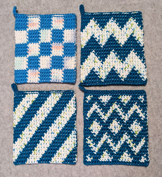 Tapestry Thermal Stitch Potholders The Crochet ArchitectThe Crochet