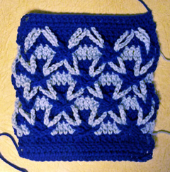 Blue Star After Weaving Loops 1