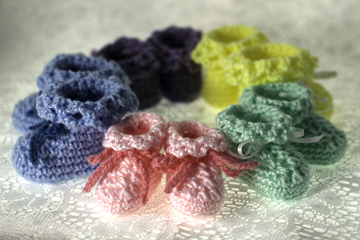 premature baby booties crochet pattern