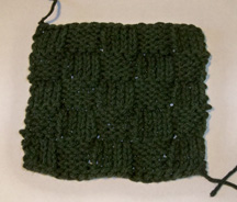 Knit Basketweave Pattern made with a crochet hook