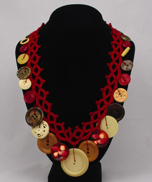 Faux Tatted Crochet Necklace