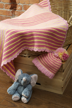 Sherbet Stripes Blanket and Hat