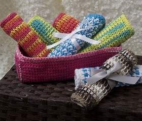 Tunisian crochet washcloths