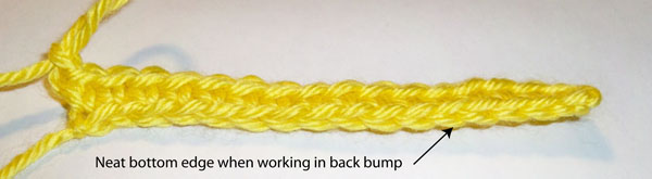 Working in Back Bump of Foundation Chain