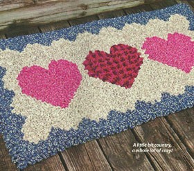 wiggly crochet rug