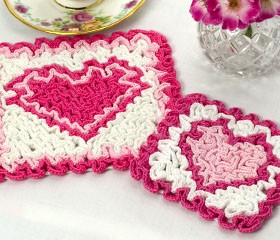 wiggly crochet hot pad