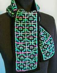mosaic knit scarf