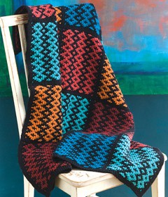 mosaic knit throw