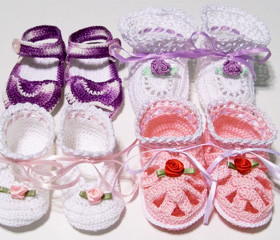 crochet baby booties