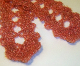 Bruges Lace crochet scarf