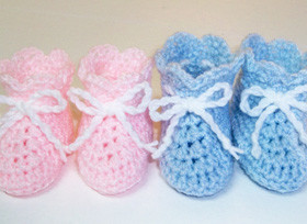 crochet baby booties