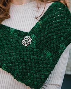 Emerald Celtic Weave Infinity Scarf