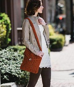 crochet messenger bag