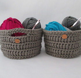 bolster stitch baskets