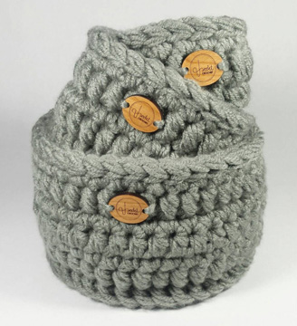 Bolster Stitch Nesting Baskets by Jen Dettelbach