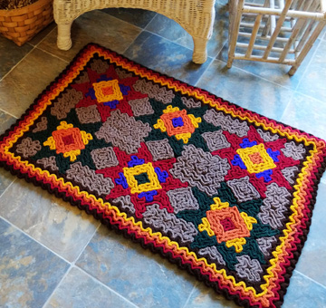 Wiggly crochet rug