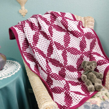 Wedding Ring Blanket Mosaic Crochet pattern