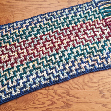 mosaic crochet rug