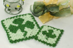 Wiggly Shamrock Hot Pad & Coaster