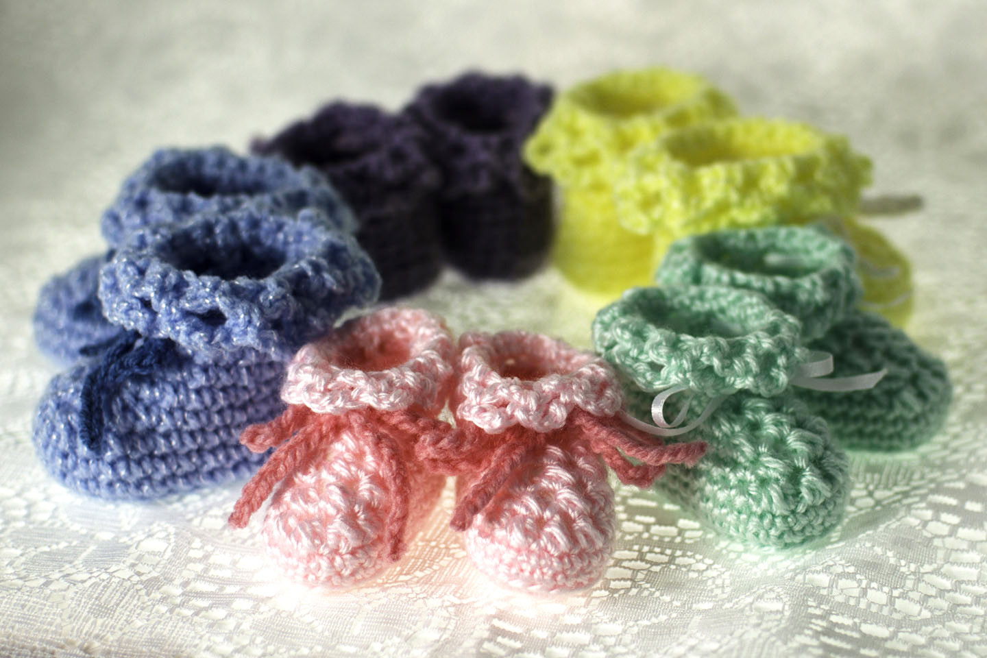 crochet baby booties