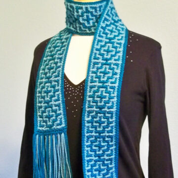 mosaic crochet scarf