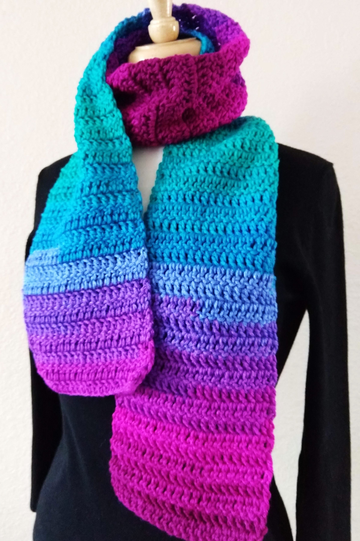 Easy Beginner Double Crochet Scarf The Crochet ArchitectThe Crochet